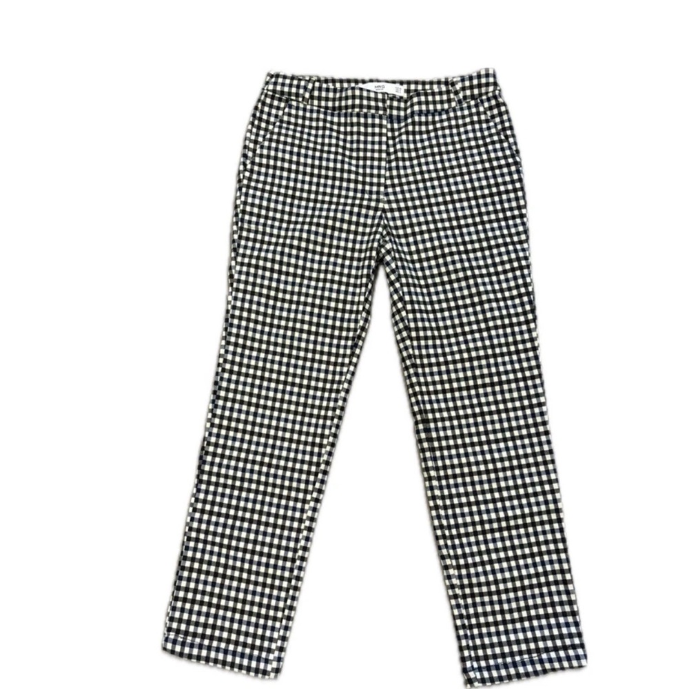 Mango Women’s Cropped Pant Size 4 Pre Owned Checkered